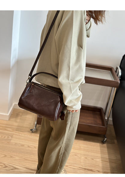 Genuine Leather Shoulder Bag for Women Top Handle