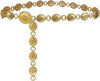 Women’s Engraved Medallion Waist Chain with Vintage Drop Detail