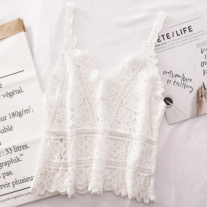 Crochet lace openwork camisole vest top 4