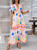Colorful Floral Maxi Sun Dress for Women