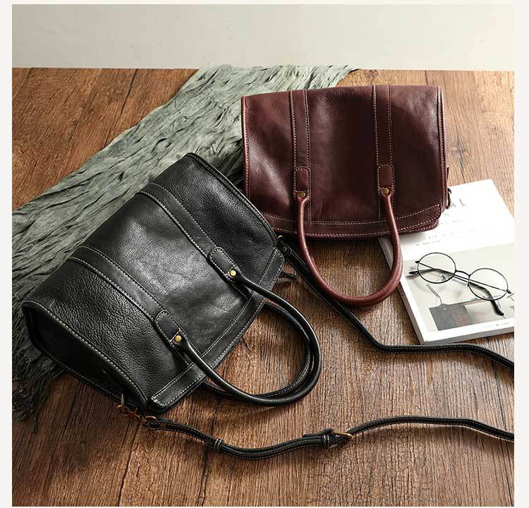 Handmade Genuine Leather Women Crossbody Handbag
