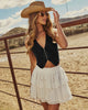 V-Neck Zipper Denim Vest for Women Sleeveless Jean Jacket Top
