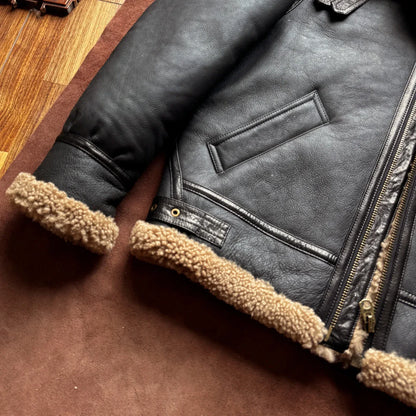 Men Real Shearling Jacket Winter Coat for Men