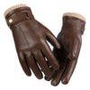 Winter Leather Gloves for Men with Sheepskin and Touchscreen