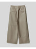 Irregular Cut Leather Wide Leg Pants for Women Cropped Straight Fit