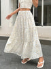 women skirt Front Knot Tiered