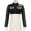 Cropped Faux Leather Jacket Women Moto Bomber Style
