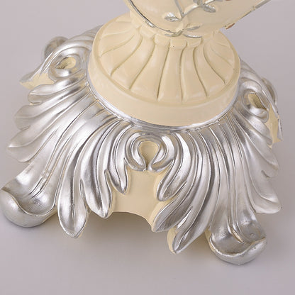 European lace rose bedside table lamp