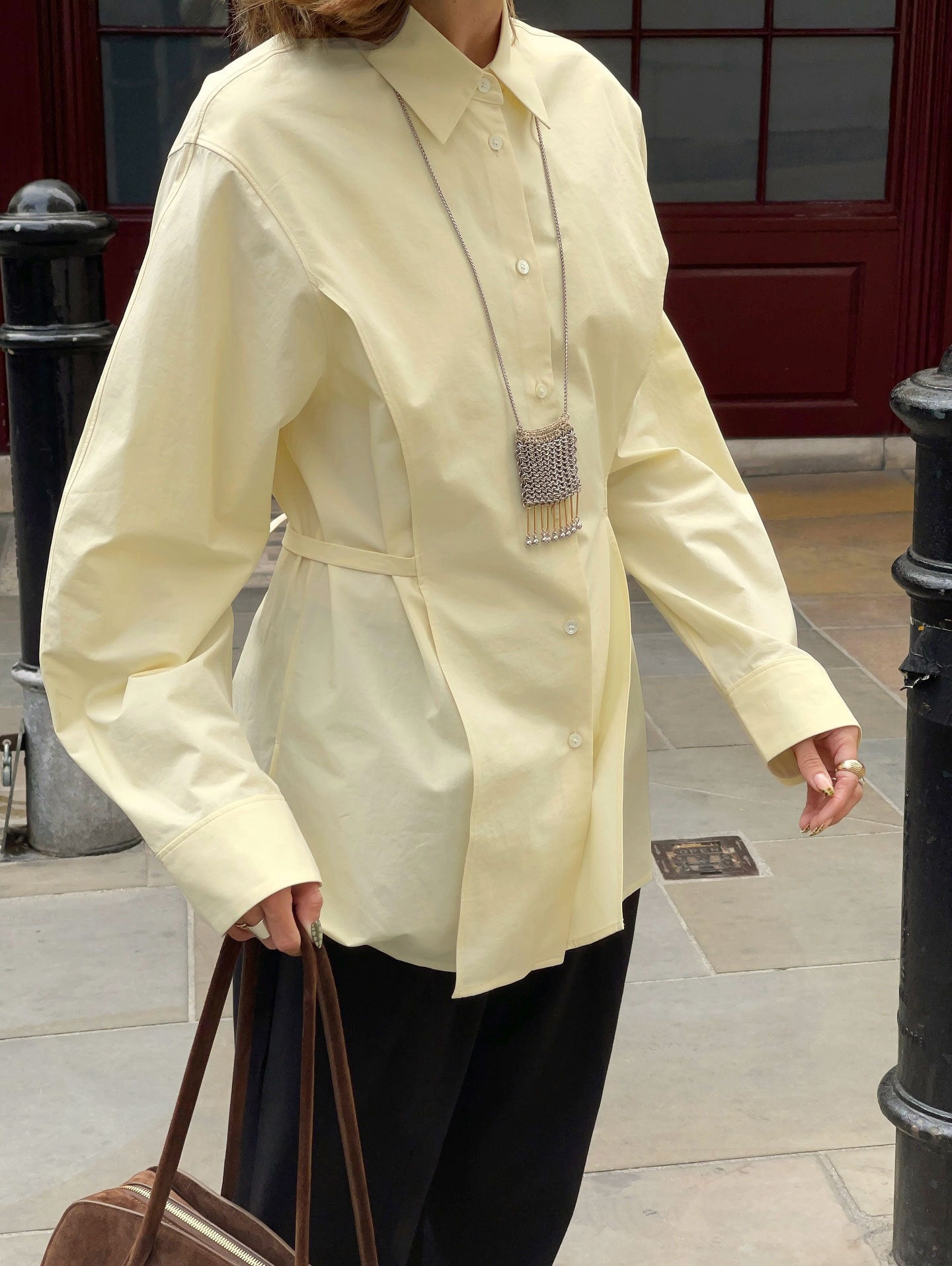 Women Cotton Button Down Shirt Loose Fit Long Sleeve