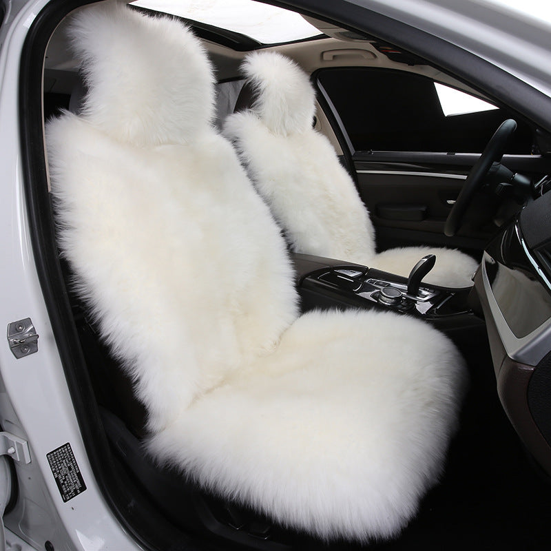 Genuine Sheepskin Car Seat Covers with Long Plush Wool