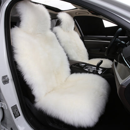 Genuine Sheepskin Car Seat Covers with Long Plush Wool