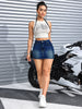 slim womens jean mini skirt