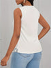 Women’s Lace Blouse Sleeveless Vest Top with Scalloped Hem