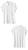 white button down shirt short sleeve women's