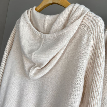 Women Cashmere Wool Knit Hoodie and Pants Set