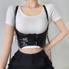 Women’s Black Corset Waist Belt with Adjustable Shoulder Straps