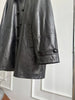 Women’s Leather Double-Breasted Oversized Jacket