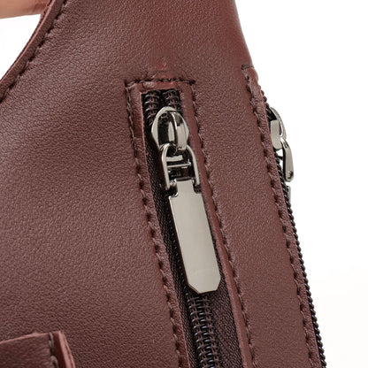 Brown faux leather underarm holster bag