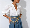 Gold Waist Chain with Ornate Tassels and Layered Medallions