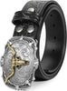 Men’s Western Bullhead Genuine Leather Belt