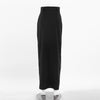 Fabric Midi Skirt with High Slit
