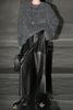 Women Genuine Leather High Waisted Wide Leg Pants