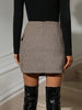 High-waisted houndstooth mini skirt