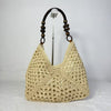 Woven straw tote bag for beach holidays