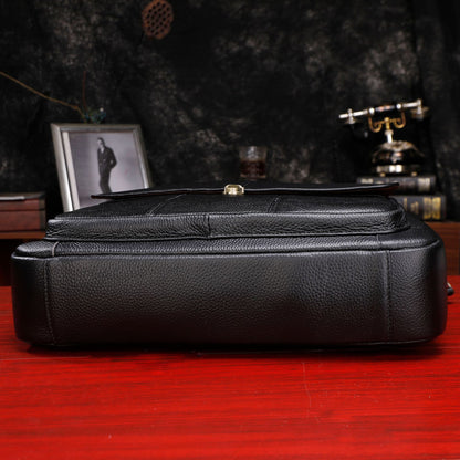 Laptop Leather Briefcase Business Shoulder Bag