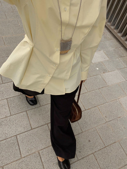 Women Cotton Button Down Shirt Loose Fit Long Sleeve