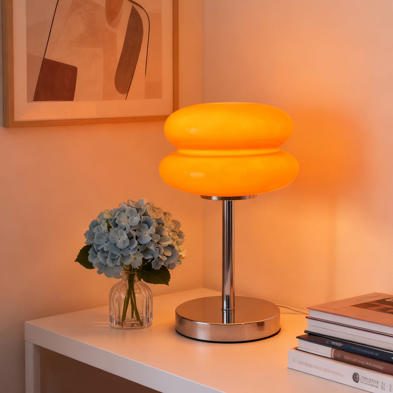 Cream bauhaus glass table lamp modern