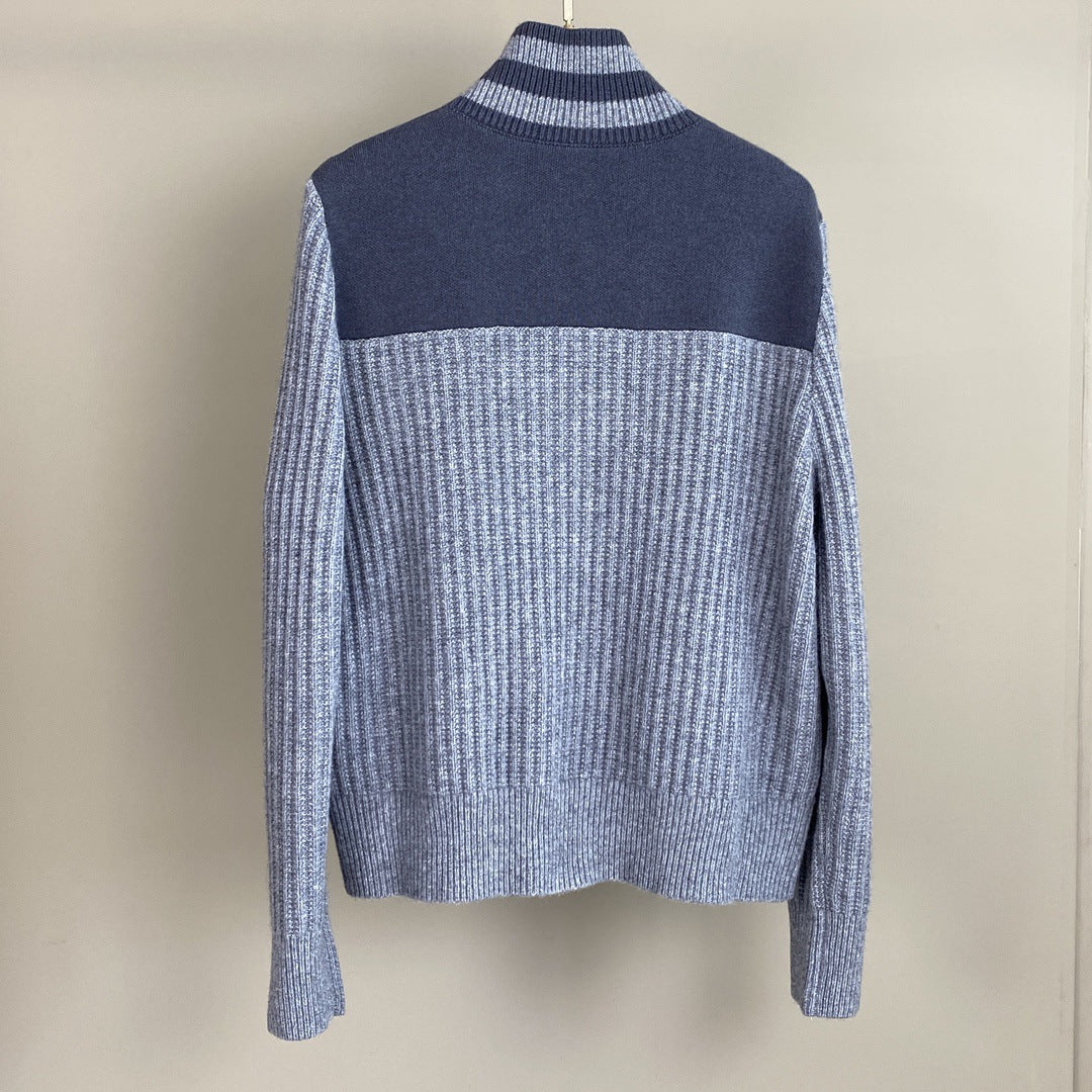 Women’s Cashmere Suede Stitching Cardigan Jacket