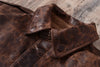 Mens Distressed Oil Wax Cowhide Leather Jacket