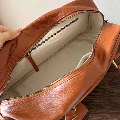 Leather French Tote Bag Underarm Shoulder Purse