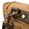 Canvas Courier Bag for Men with Waxed Canvas and Cowhide Leather