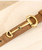 Women’s Suede Leather Horsebit Belt in Cowhide