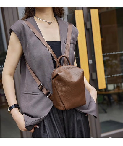 Women Mini Leather Backpack Purse Bag