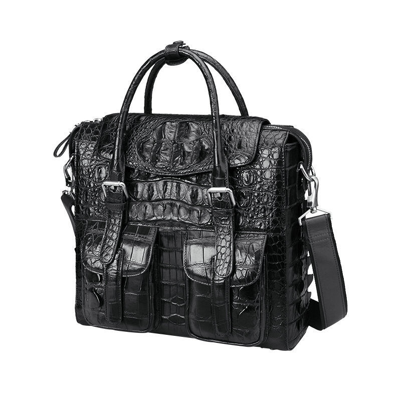 Men’s Crocodile Leather Business Briefcase Bag