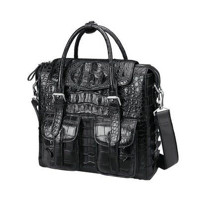 Men’s Siamese Crocodile Leather Handbag