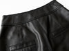 Women’s Leather High Waist Shorts Wide Leg