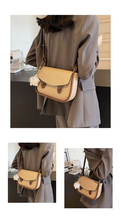 Leather Shoulder Messenger Saddle Bag for Women