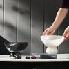 Nordic Marble Fruit Plate Bowl with Pedestal Base for Living Room Decor