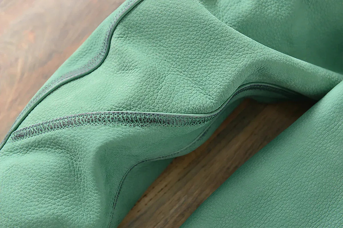 Men’s Distressed Emerald Green Leather Jacket