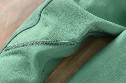 Men’s Distressed Emerald Green Leather Jacket