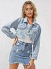 Full Sleeve Cropped Denim Jacket