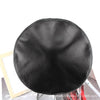 Leather womens beanie with black beret crown