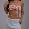 Multi-Layer Faux Pearl Bikini Chest Chain Set