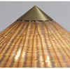 Danish Wabi-Sabi Rattan Floor Lamp Retro Hat Style Standing Light