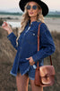 Oversized Lightweight Denim Shirt Jacket With Frayed Hem