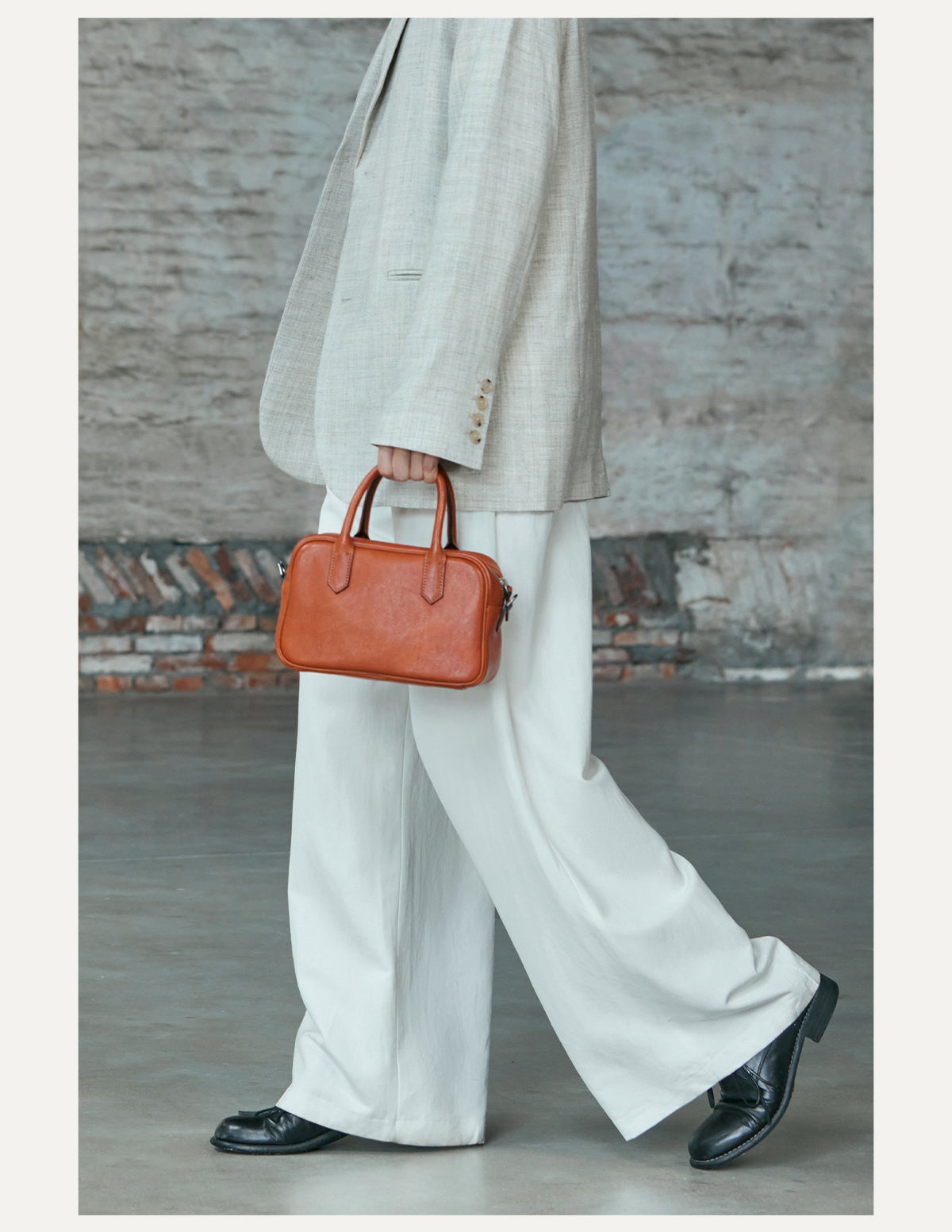 Women Leather Messenger Crossbody Office Bag